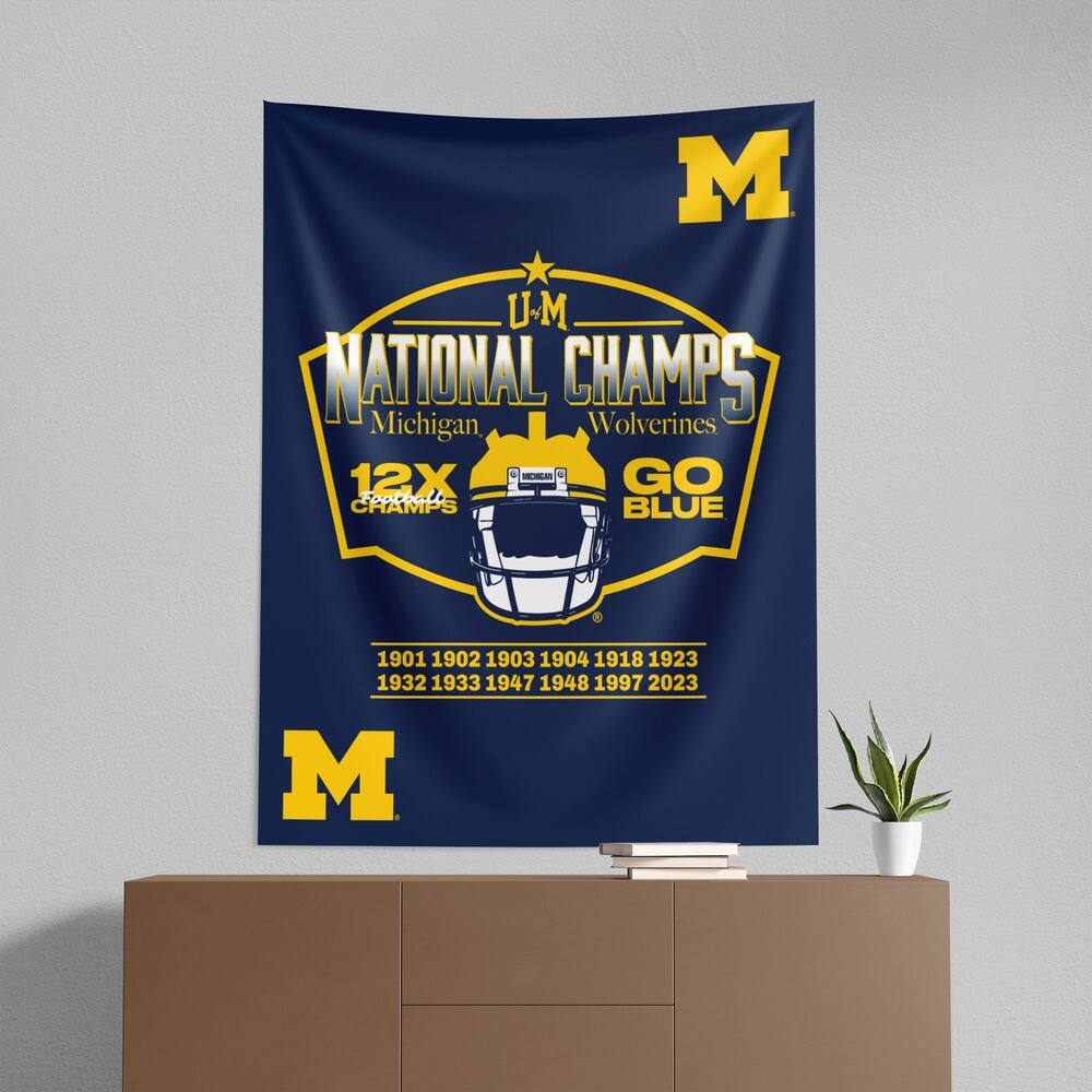 NCAA Michigan Wolverines Championship Wall Hanging