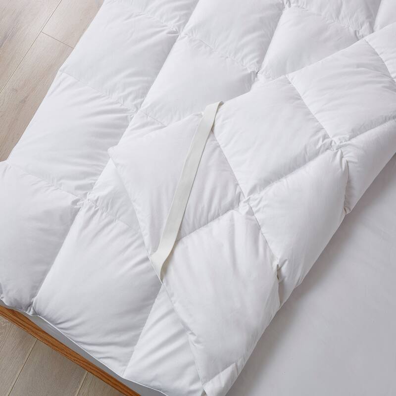 Serta White Goose Feather And Down Fiber Featherbed