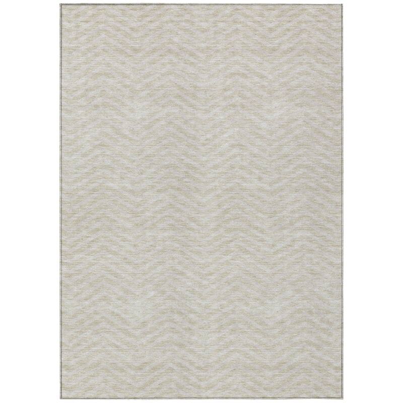 HomeRoots Chevron Transitional Rectangle Outdoor Rug