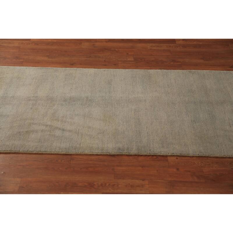 Modern Gabbeh Runner Rug Handmade Wool Carpet - 2'9" x 9'9"