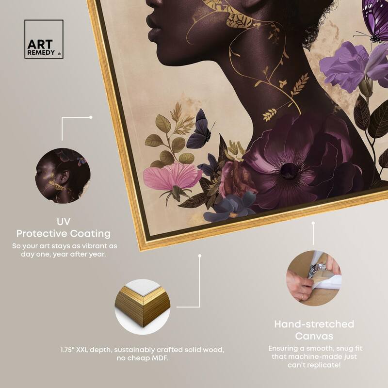 Burgundy Nectar Canvas by Art Remedy