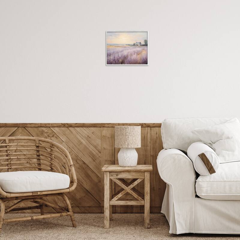 Stupell Lavender Farm Fields Framed Giclee Art Design By Arlington Prints