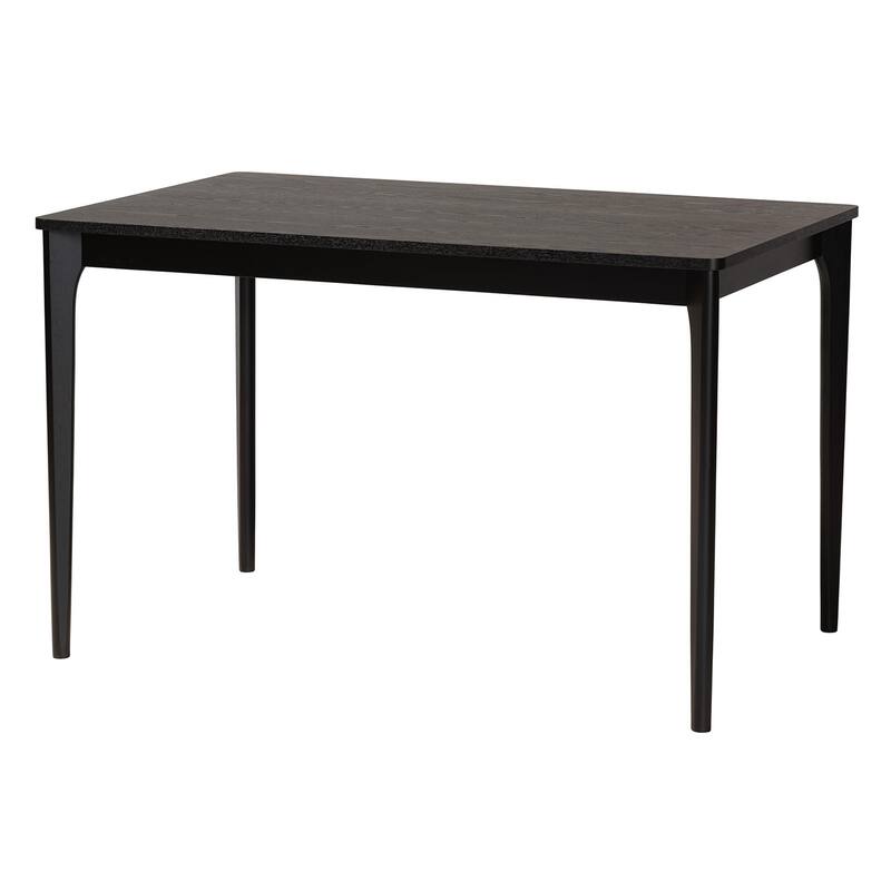 Sherwin Mid-Century Modern Finished Wood Dining Table - Black