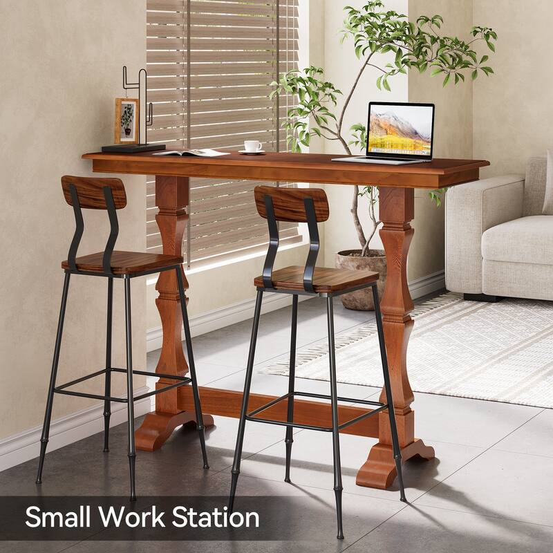 Small Bar Height Table - Brown