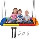preview thumbnail 1 of 6, 60 Inches Platform Saucer Tree Swing Set Outdoor Rectangle Swing