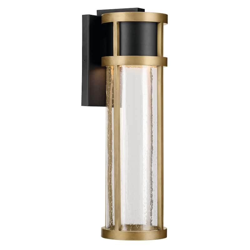 Kichler 59141 Camillo 20" Tall LED Wall Sconce with Seedy Glass Shade - Textured Black