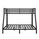 preview thumbnail 3 of 9, Black Heavy Duty Metal Full XL over King Bunk Bed for Teens and Adults