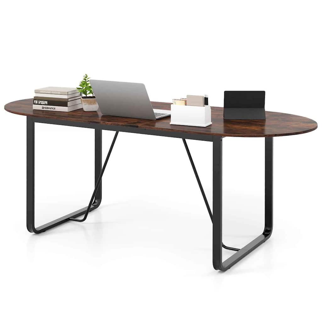 71" Conference Table Large Oval Meeting Table Executive Table
