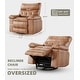 preview thumbnail 2 of 43, 37.4" Oversized Manual Recliner with Heat and Massage, 360 Swivel Rocking Chair 21.3" Seat with Cup Holder