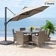preview thumbnail 21 of 35, Clihome 11Ft Solar Tube Light Aluminum Patio Umbrella with Base