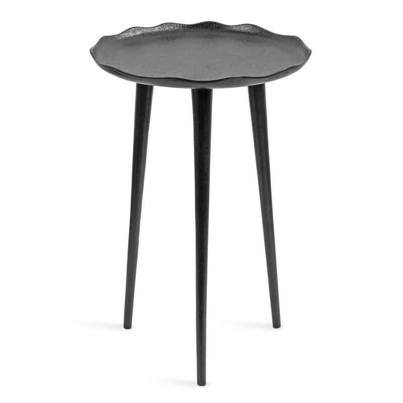 Kate and Laurel Alessia Round Side Table - 15x15x22 - Black - Metal