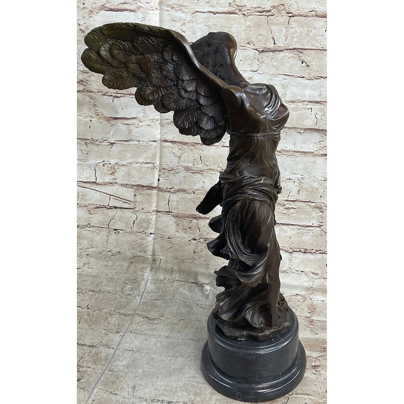 Nike Of Samothrace Winged Victory Bronze Metal Sculpture Ancient Greek Replica