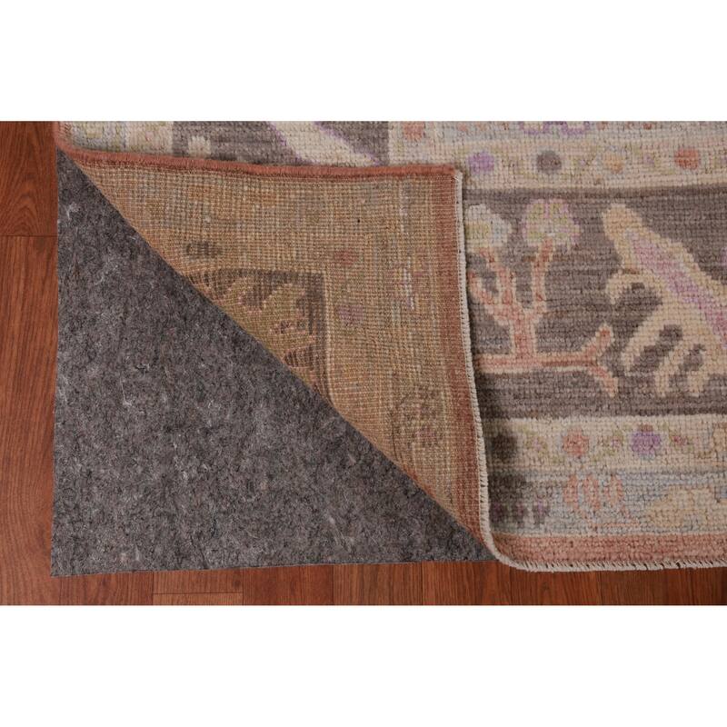 Hand Knotted Oriental 100% Wool Carpet Transitional All-Over Oranges & Rust Oushak Area Rug - 12' 0'' X 8' 11''