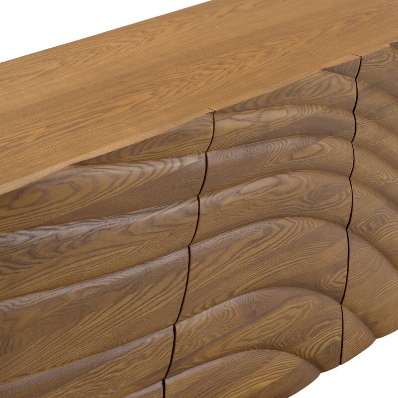 Modrest Finley Mid-Century Walnut & Gold Buffet