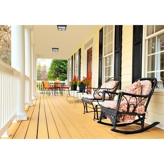 Westinghouse Orwell Two-Light Outdoor Flush-Mount Fixture, Seeded Glass