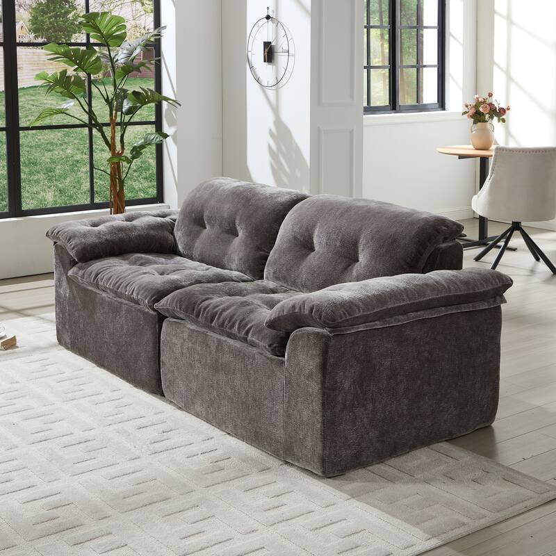 Modular Convertible Cushioned Sleeper Sofa Set