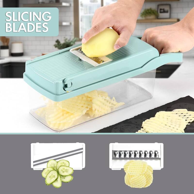 Chopper Vegetable Dicer 8 Blades Mandolin Slicer Pro Cutter with Egg