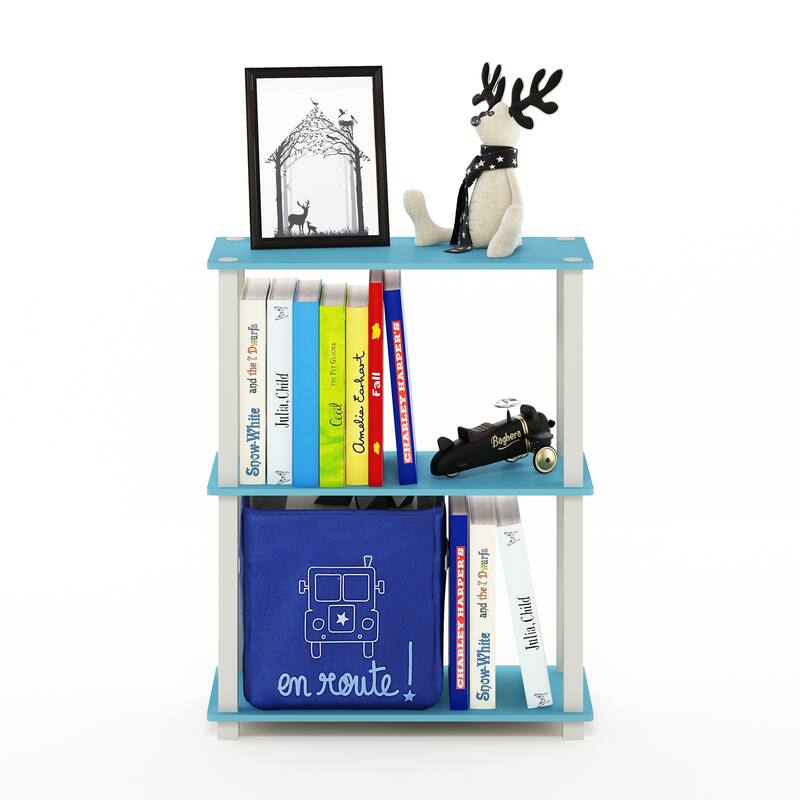 Furinno Turn-S-Tube 3-Tier Compact Multipurpose Shelf Display Rack with Square Tube