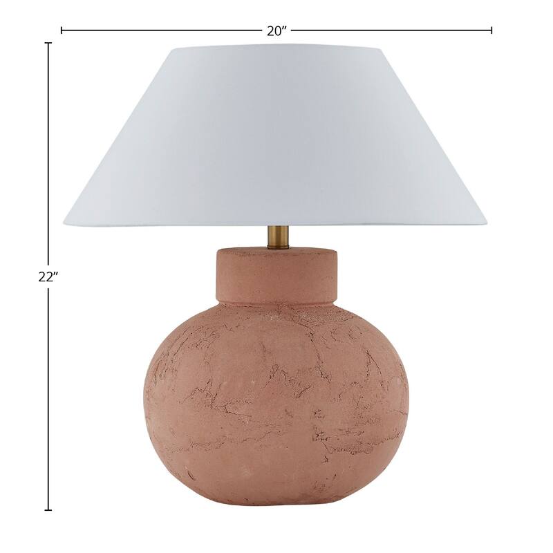 Scottsdale 22" Table Lamp with Linen Shade, Rust
