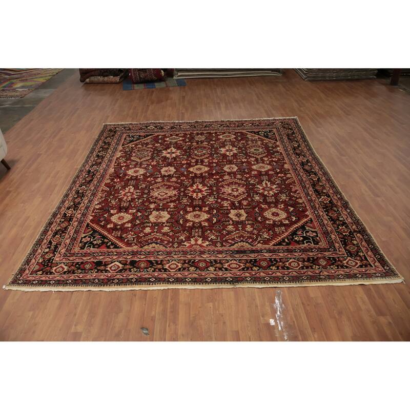 Hand Knotted Oriental 100% Wool Carpet Traditional Floral Oranges & Rust Mahal Area Rug - 12' 0'' X 10' 3''