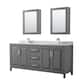 Option Dark Gray, Chrome Trim, White Carrara Marble Top