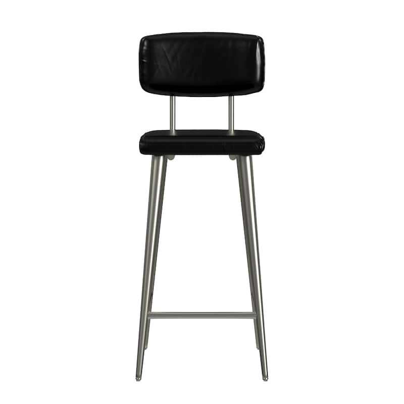 Saddle Genuine Leather Rectangular 26" Counter Stool