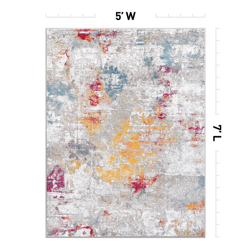 Modern Abstract Reflections Area Rug