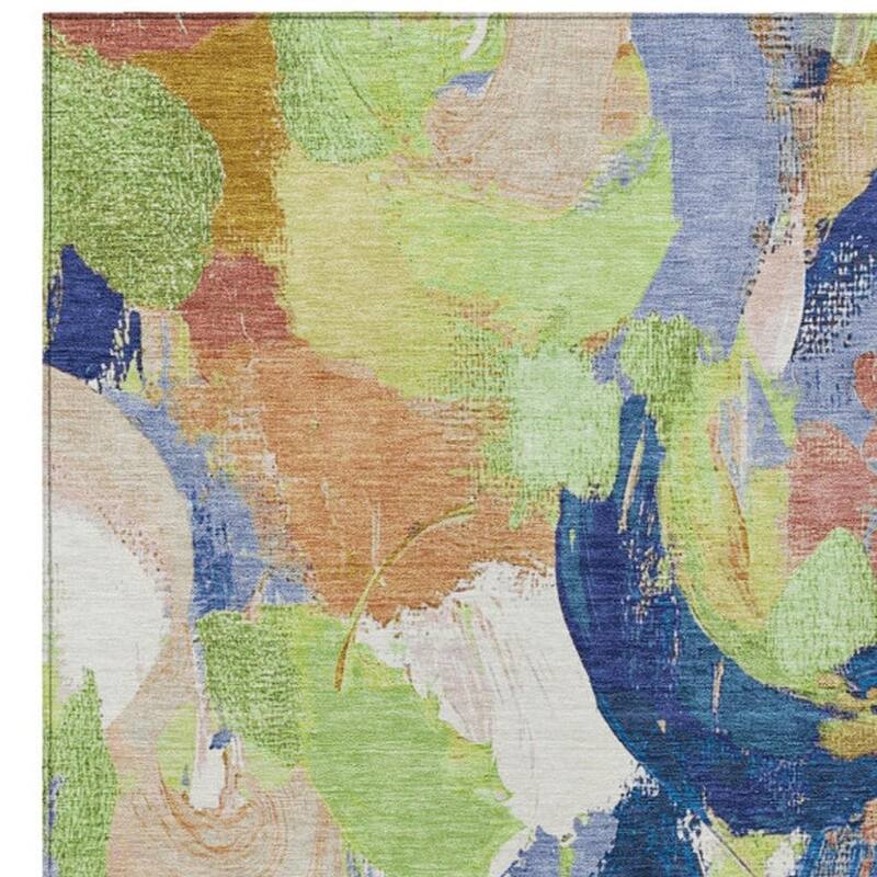 HomeRoots Abstract Transitional Rectangle Outdoor Rug