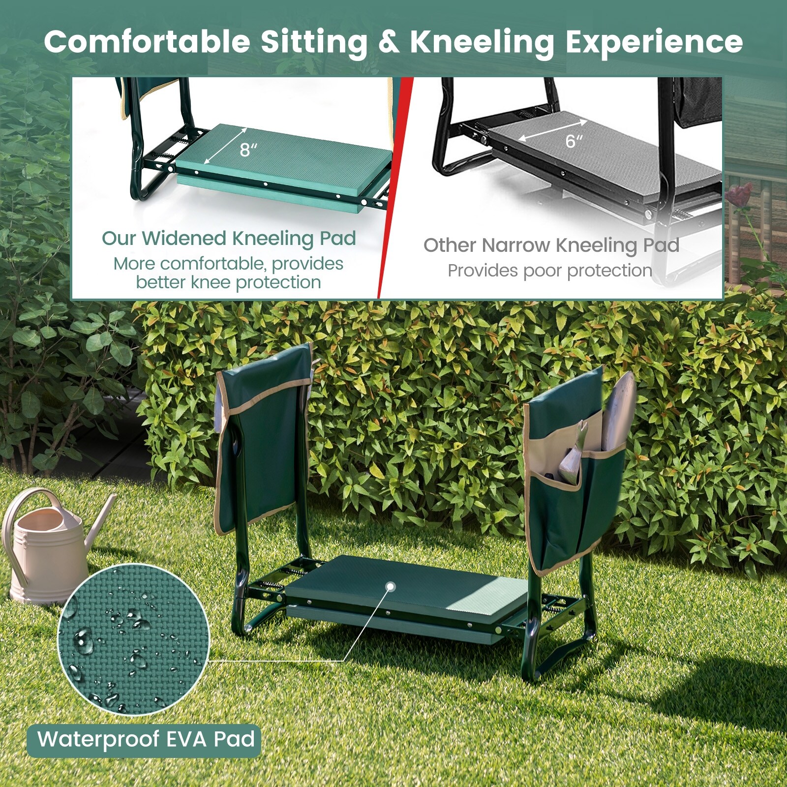 Garden Kneeler and Seat, Foldable Garden Stool Heavy Duty Gardening - See  Details - On Sale - Overstock - 42466075, image size:1600x1600