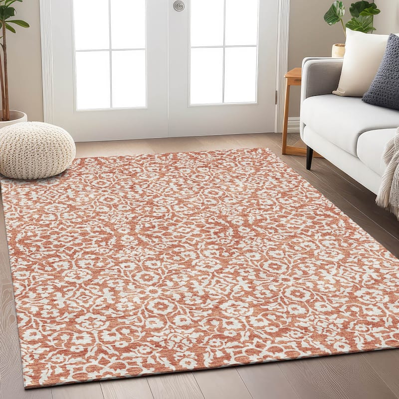 Machine Washable Indoor/ Outdoor Chantille Traditional Farmhouse Rug