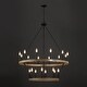 preview thumbnail 66 of 80, Acroma 20-light 40In Farmhouse Wagon Wheel Chandelier