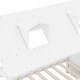 preview thumbnail 10 of 20, Twin Size Wooden House Bed with Roof Skylights, Ladder, 4 Drawers, Shelves, Fence and Solid Wood Frame, for Kids Ages 6+