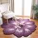 preview thumbnail 1 of 5, SAFAVIEH Handmade Novelty Gwladys Floral Wool Rug 3' Round - Lilac - Round