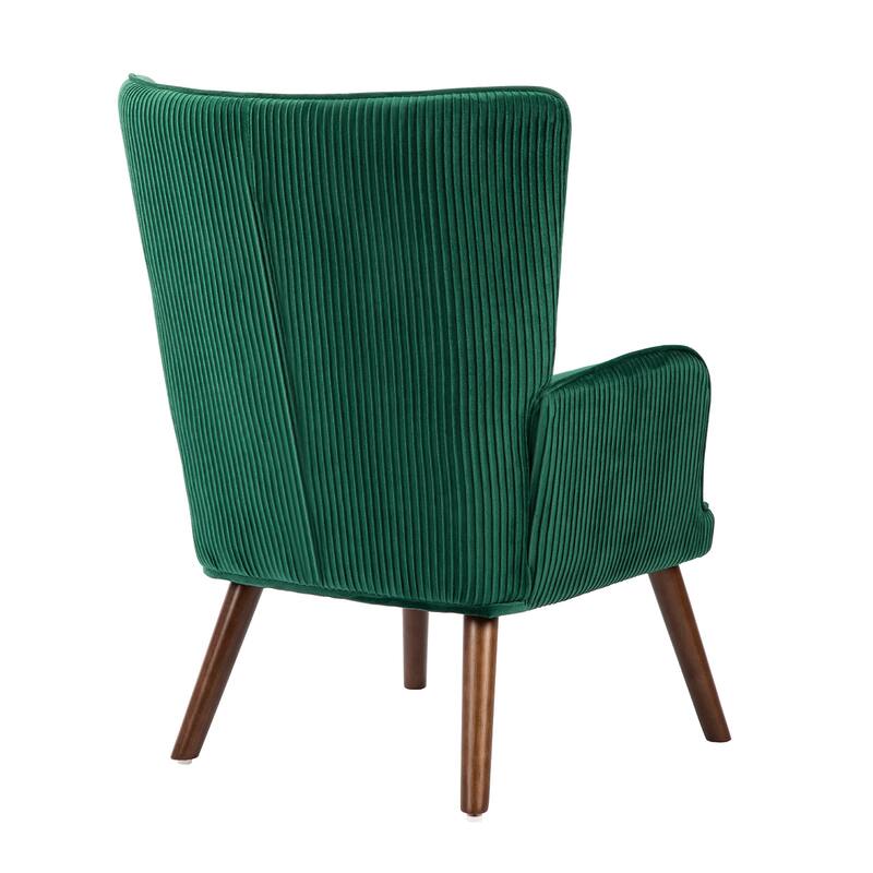Velvet Upholstered Accent Chair Armchair for Living Room