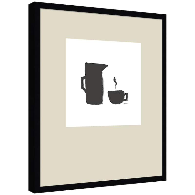 Kate and Laurel Coffee by Gabrielly Guedes Framed Wall Art Print