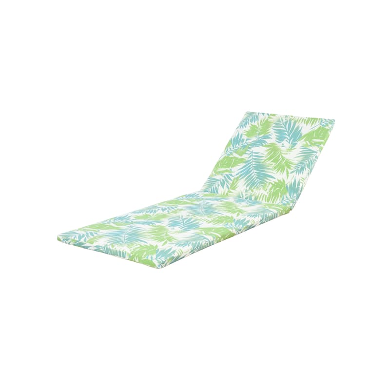 Christopher Knight Home- Wendy Outdoor Fabric Folding Chaise Lounge Cushion - Leaf Coconut