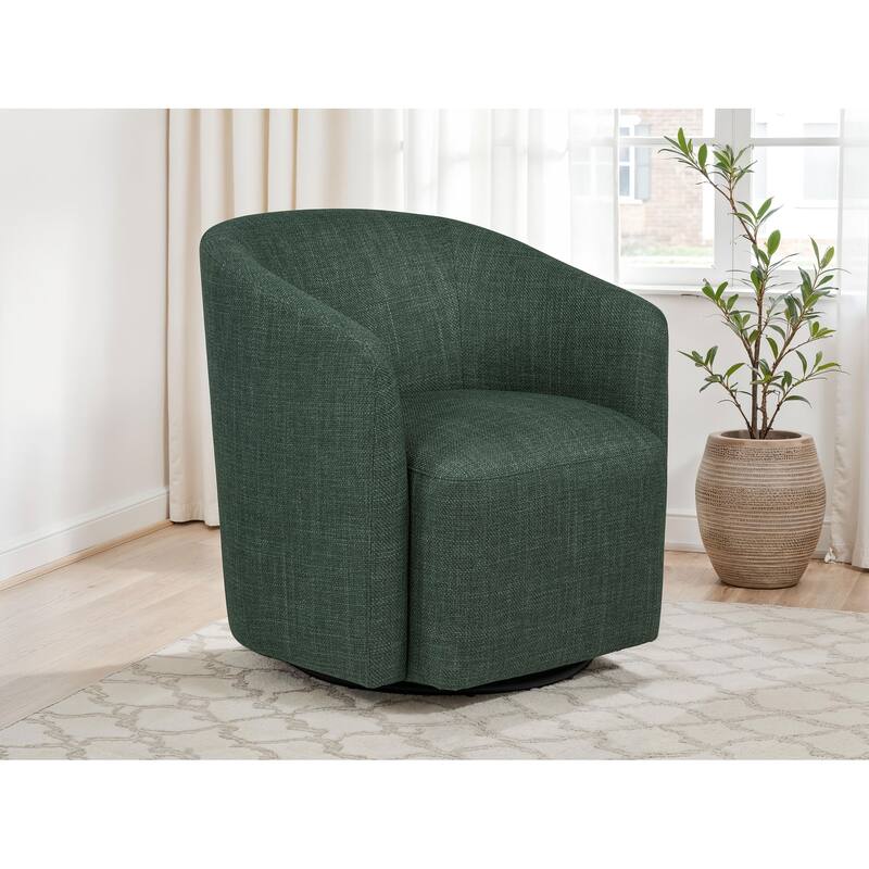 Mossbrook Fabric Upholstered Swivel Accent Chair - 29.25" x 29.25" x 31.5"