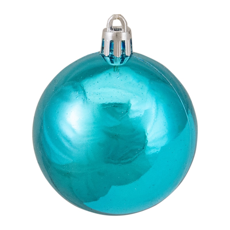 60ct Blue Shatterproof 4-Finish Christmas Ball Ornaments 2.5"