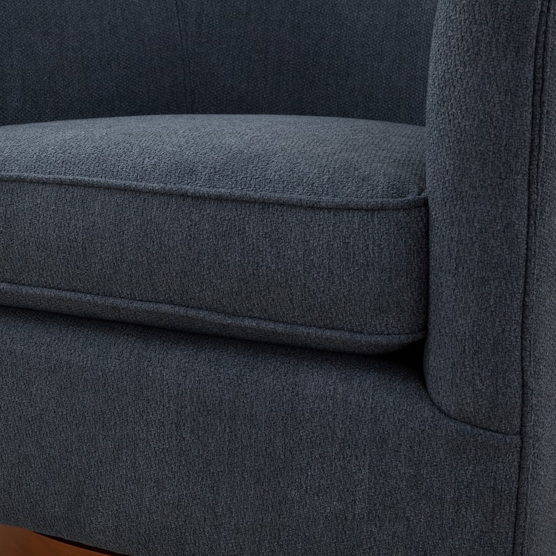Maxine Chenille Fabric Wood Base Swivel Accent Chair by Greyson Living - 28.5"W x 28.75"D x 28"H