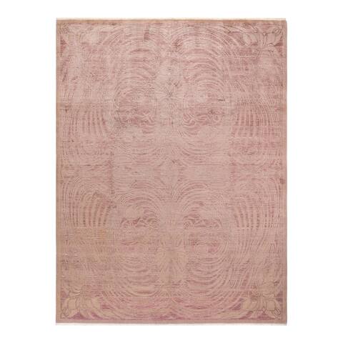 Eclectic, One-of-a-Kind Hand-Knotted Area Rug - Beige, 7' 10" x 10' 8" - 7' 10" x 10' 8"