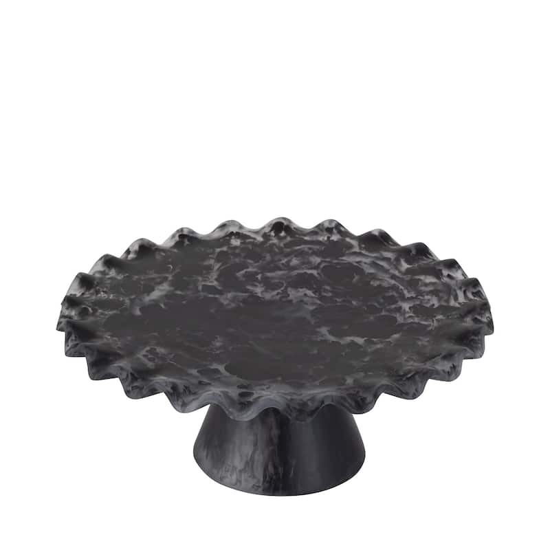 Black Resin Cake Stand Large