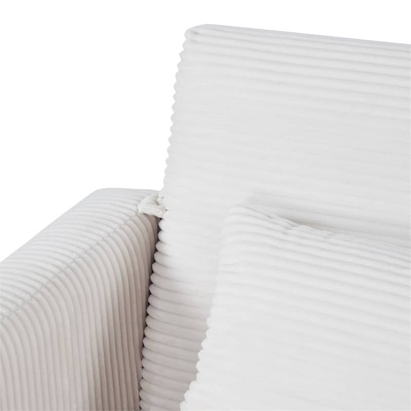 Linen Modern Folding Futon, Reclining Sofa Bed for Apartment, Dorm, Convertible Futons Couch w/Armrests, Cupholders