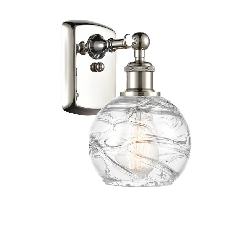 Innovations Lighting Athens Deco Swirl - 1 Light 6" Sconce - Polished Nickel
