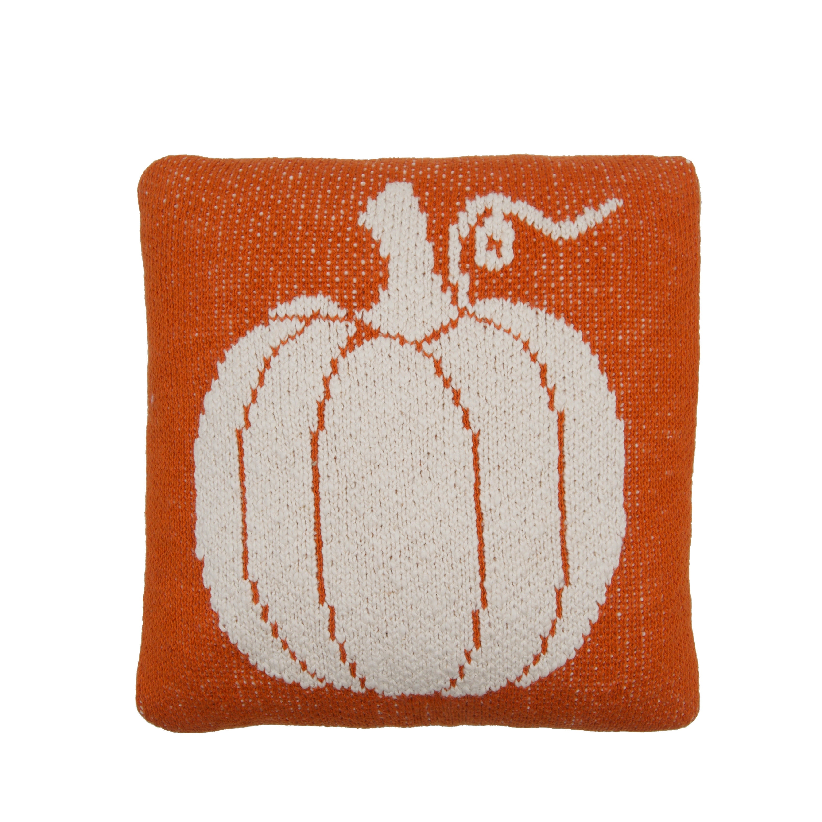 10" x 10" Small Petite Pumpkin Halloween Thanksgiving Decorative Accent Throw Pillow