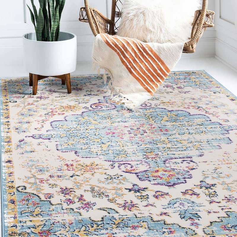 The Curated Nomad Sunset Traditional Vintage Bohemian Rug