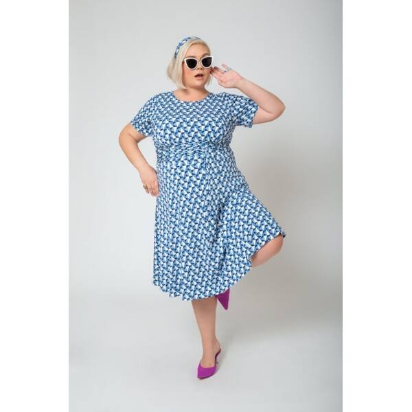 Leota Women's Brittany Short Sleeve Jersey Dress Blue - Bed Bath & Beyond -  41366905