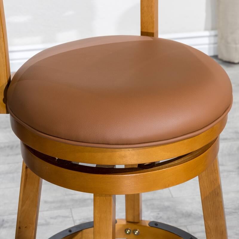 DTY Indoor Living Granby 4-Slat Back Swivel Stool
