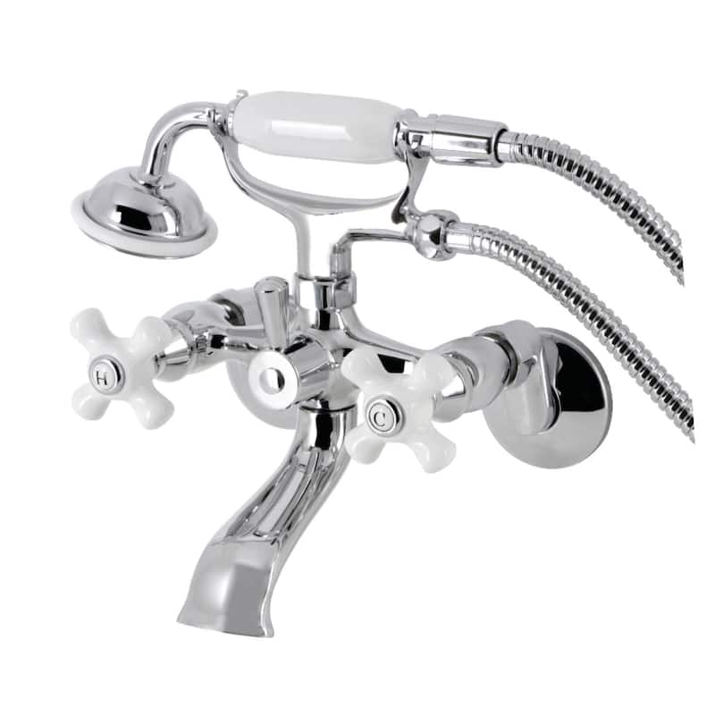 Kingston Brass KS265PX Kingston Wall Mounted 7-5/16" Tub Filler with - Polished Chrome