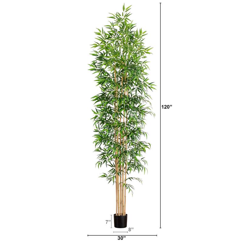 Artificial Bamboo Potted Tree - 10' - Green