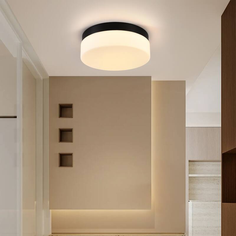LED Flush Mount Ceiling Light Fixture, Modern Ceiling Lamp 24W 12 Inch Closet Round Surface for Bathroom Laundry Bedroom